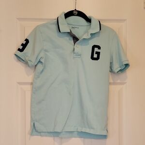 GAP Kids Sky Blue Polo with Navy Accents, Size Large (10), EUC.